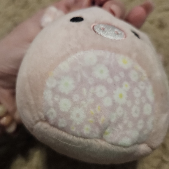 NWT 3.5โ Peter the Pig ๐ Squishmallow Clip with flowers ๐ on his belly! - Picture 10 of 10